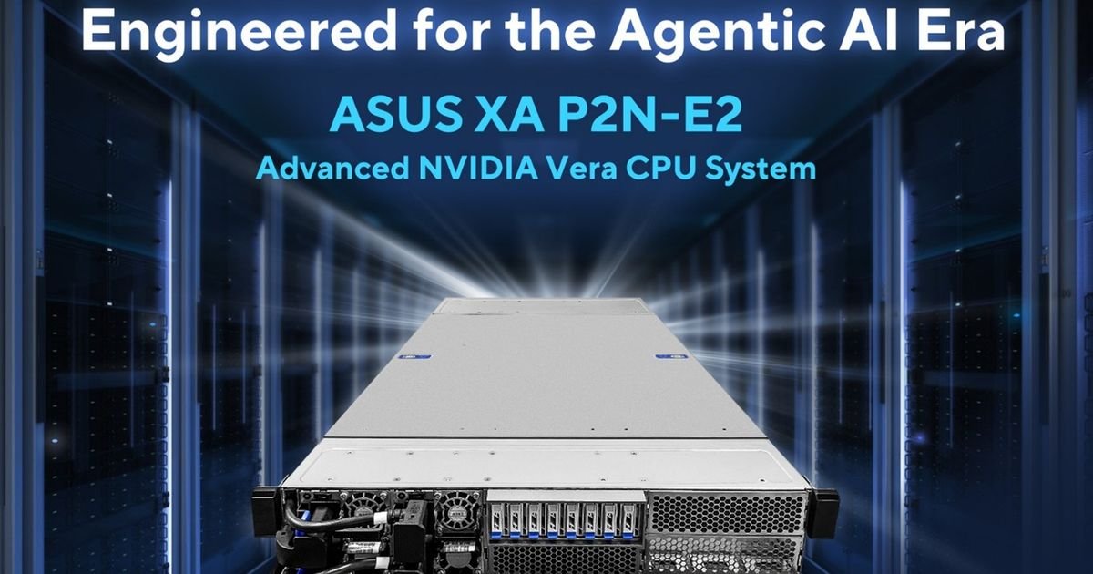 ASUS 推 XA P2N-E2 伺服器，搭載 Vera CPU