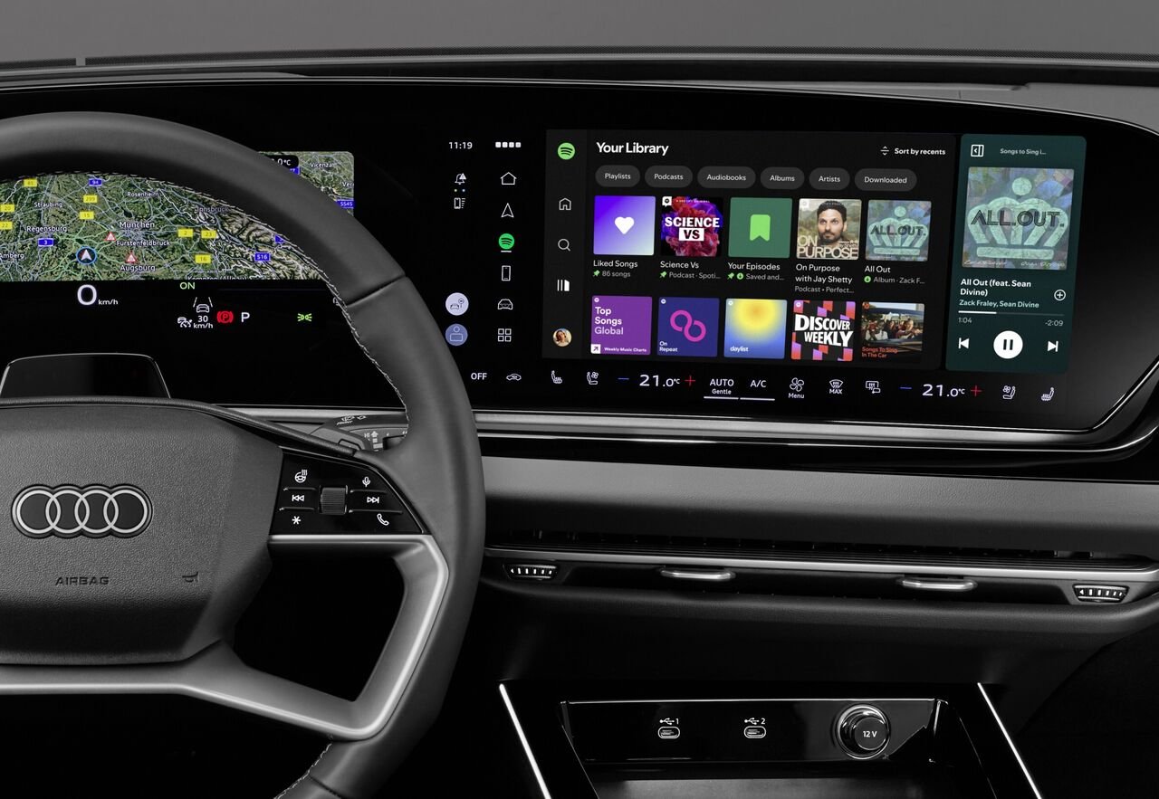 Audi 推出車載原生 Spotify，47 市場支援影音與歌詞