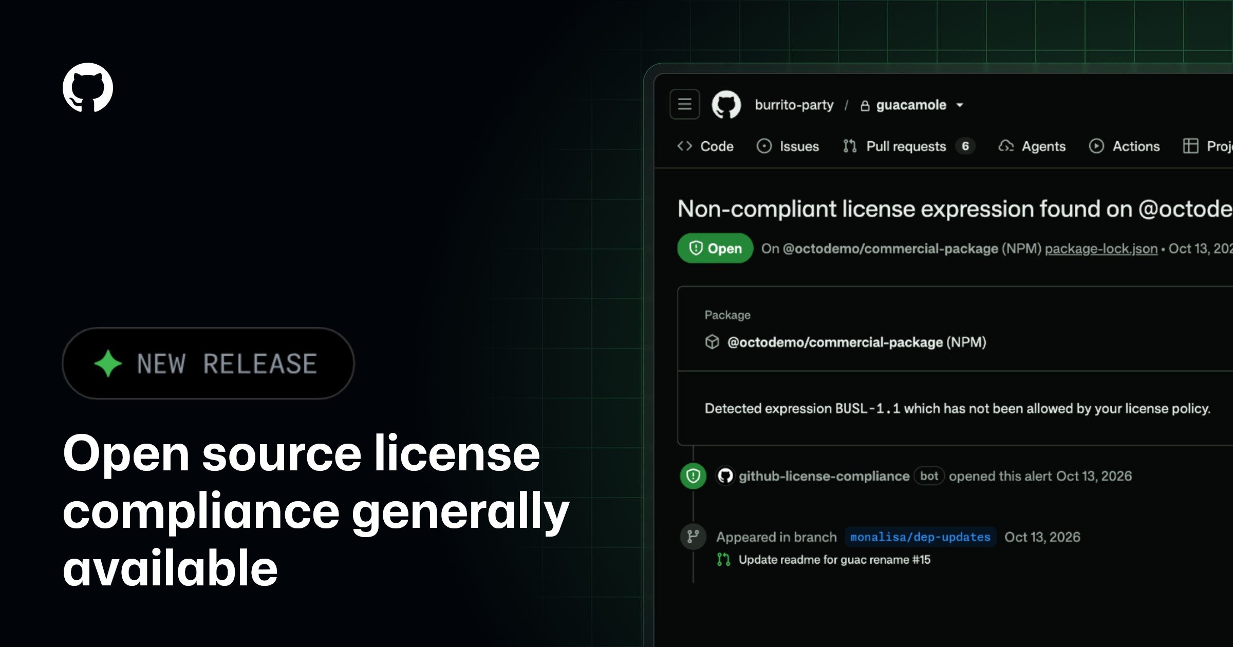 GitHub 開放企業開源授權合規功能，合併前自動檢查依賴